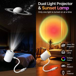Proyector de Luz Flexible con Diseño de Galaxia y Cielo Estrellado, Ángulo Ajustable, Lámpara Colorida para Decoración de Paredes y Techos en Dormitorios y Hogares - Product Image 5