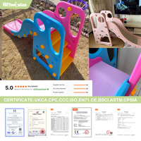 Toboggan pliable d'intérieur pour enfants ensemble de jeu d'escalade pour bébé jouet d'extérieur toboggan pliant pour tout-petits avec panier de basket