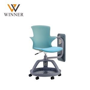 Mobilier <span class=keywords><strong>de</strong></span> fauteuil roulant à roulettes bleu ciel en plastique disponible bureaux ronds chaises <span class=keywords><strong>de</strong></span> formation et <span class=keywords><strong>de</strong></span> conférence - Product Image 3