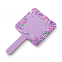 Miroir de maquillage portable carré, miroir de poche compact