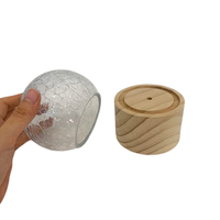 Base en bois poli non fini écologique pour lampe de table boule de cristal DIY, support de veilleuse moderne pour décoration artistique de la maison