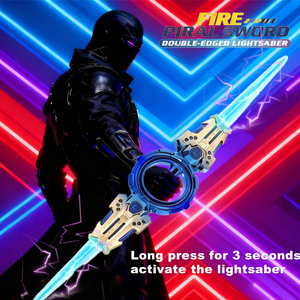 MILI Nouvelle épée <span class=keywords><strong>laser</strong></span> rétractable <span class=keywords><strong>en</strong></span> plastique à double tête rotative avec effet de changement de couleur, jouet unisexe pour les enfants de 8 ans et plus - Product Image 6