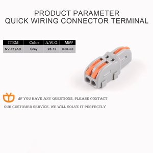 Fast Wire <strong>Connector</strong> 1 in Multiple Out Electrical Splitter Plug-in Terminal Block Docking Orange Lever Connectors for Home Light - Product Image 6