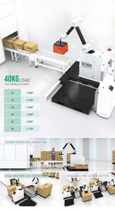 Robot collaboratif de palettisation à 6 axes, empilage automatique de boîtes en carton, cobot, équipement de palettisation pour entrepôt industriel - Product Image 2