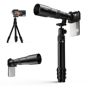 Objectif de téléphone portable APEXEL, télescope monoculaire, objectif d'appareil photo avec clip universel et trépied de haute qualité - Product Image 1