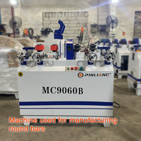 Machine automatique PINLIANG pour la fabrication de manches de balai en bois, machine à fileter les bâtons en bois pour balais et serpillères