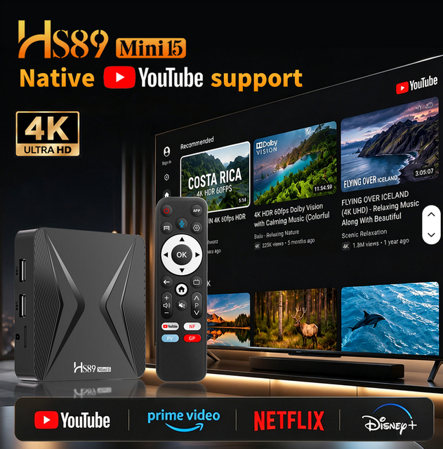 2026 New Android TV Box HS89 MINI 15 TV Rockchip RK3539 2.4G/5G Dual Wifi6 4K Ultra HD Video Decoding Home Network Media Player