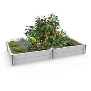 Fentech bianco 4 "* 4" di plastica del pvc del vinile garden raised bed