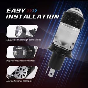 3-Farben-<span class=keywords><strong>LED</strong></span>-Scheinwerfer H4 <span class=keywords><strong>LED</strong></span>-Projektorlinse mit Kühlventilator Projektorlinse H4 <span class=keywords><strong>LED</strong></span>-Scheinwerferbirne für Auto Bi-<span class=keywords><strong>LED</strong></span>-Leuchtmittel - Product Image 4