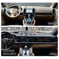 Kit de Actualización de Pantalla Doble de 24.6 Pulgadas para Automóvil, Panel de Consola Digital Multimedia Android para Porsche Cayenne 2011-2017