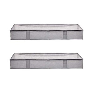 Durable Fabric With Plastic Structure <b>Large</b> Space Saver Under Bed Storage Bags for Blankets Clothes - Product Image 1