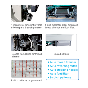 Machine à coudre point noué à une aiguille MC S9-2S DOUBLE avec table, capable de réaliser 9 motifs – Nouvelle machine à coudre - Product Image 2