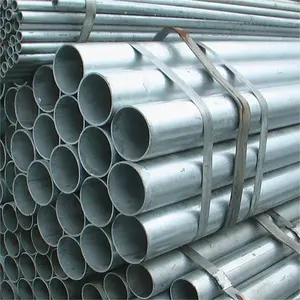 Tubo de aço galvanizado de alta qualidade para construção por atacado de 1,5 polegadas tubos de aço galvanizados redondos soldados ERW