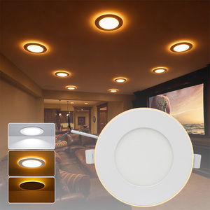 Panel LED Delgado de Bajo Voltaje ETL/FCC/ES de un Solo Color, 4 y 6 Pulgadas, con <span class=keywords><strong>Luz</strong></span> <span class=keywords><strong>Nocturna</strong></span> de 2700K, DC12/24/36V, 9W 12W, <span class=keywords><strong>Luz</strong></span> sin Caja, 3 Modos en Uno - Product Image 4