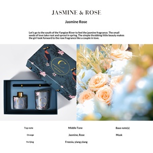 Coffret cadeau d'aromathérapie : bougie parfumée et diffuseur à bâtonnets pour la décoration de la maison, cadeau de bienvenue - Product Image 6