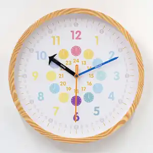 Su misura a parete senza ticchettio movimento colorato carino classe stanza di apprendimento orologio da parete orologio da scrivania per i bambini regalo