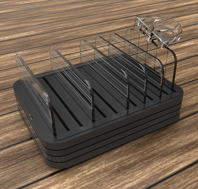 65W Smart Portable Fast Charging Station for Multiple Devices Tablet Phone & Watch Stand