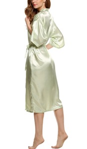 Elegante menta verde de la boda de novia de poliéster Sexy ropa de dormir ropa de baño <span class=keywords><strong>Spa</strong></span> - Product Image 4
