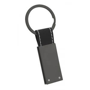 Llavero Rectangular Negro de PU Pulido, Accesorios para Llaves de Coche - Product Image 3