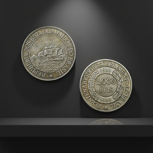 Pièces commémoratives de style antique du Brésil 1900 (400, 1000, 2000 Réis) - 400e anniversaire de la découverte - Cadeaux, Décoration d'intérieur - Product Image 1