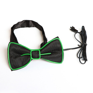 Ánh sáng lên LED EL dây Tie Cà Vạt Jazz Bowtie Bar bồi bàn EL nhấp nháy LED Bow quan hệ - Product Image 1