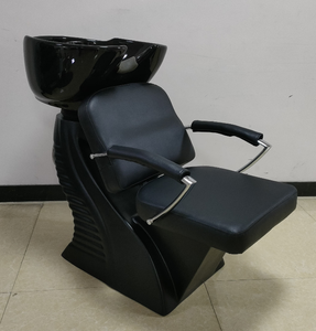 Modern Creative Design <b>Black</b> Leather Beauty Salon Basin Hair Wash and Chair Luxury Reclining Cheap Hair Washing Chair - Product Image 5