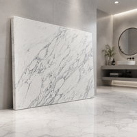 PAIA Marbre Blanc Calacatta Naturel de Luxe Écologique Imperméable Moderne Poli Grande Dalle pour Intérieur Cuisine & Villa