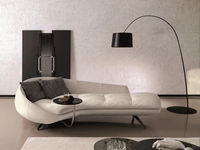 Canapé d'angle incurvé de luxe léger, une place, pour petit appartement, salon, en tissu tendance, éponge, hôtel, magasin de vêtements