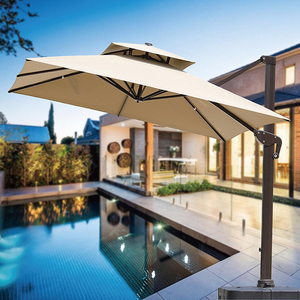 Sombrilla Cantilever Solar moderna <span class=keywords><strong>para</strong></span> Patio, paraguas de gran tamaño con soporte <span class=keywords><strong>para</strong></span> Jardin, cafetería y <span class=keywords><strong>Bar</strong></span>, novedad - Product Image 1