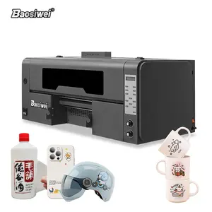 Baosiwei UV DTF A and B Film self-adhesive AB crystal label roll-to-roll metal adhesive 30cm printer varnish printing machine