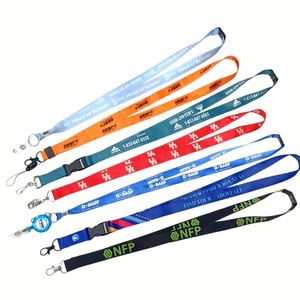 Eco-Friendly Custom <b>Polyester</b> <b>Lanyards</b> with Detachable Buckle for ID Badges, Silk Screen Printed Neck Straps - Product Image 5