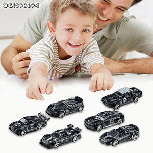 6 Estilos Diferentes de Autos de Carreras de Aleación Personalizados, Clásicos Negros, Escala 1:64, Modelos de Autos de Juguete Fundidos a Presión, Exhibición de Garaje de Estacionamiento, Venta al por Mayor - Product Image 3