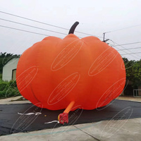 Modèle gonflable géant de citrouille d'Halloween avec lumière pour décoration de vacances en plein air