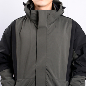 YinQu Men's Fashion Off-Shoulder Storm Jacket 3-in-1 Protected Windproof &amp; <strong>Waterproof</strong> <strong>Warm</strong> for Spring With Polyester Filling - Product Image 4