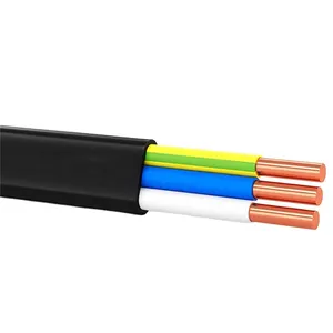 Cable eléctrico de 3 núcleos VVG, Cable aislado de cobre eléctrico de Pvc trenzado subterráneo