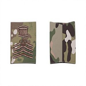 Multicam Rank Slide Drum Major (Staff Sergeant) Bronze Lace Embroidery Customized Classical Style Safety Pin Commander - Product Image 1