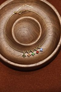 Colgante Xinfly con Orejas de Conejo, en Oro de 18k, con Piedras Naturales Coloridas, sin Cadena - Product Image 3