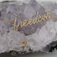 Collier personnalisé avec plaque nominative entièrement sertie de diamants, bijoux en argent 925, collier avec nom personnalisé, cadeau pour femme