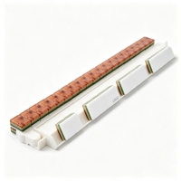GY MJ0077 Jeu de Mahjong Américain en Acrylique Trois Couches Effet Bois Noyer, Tuiles Chinoises Modernes de Luxe en Bambou Lotus pour Divertissement et Jeux de Poker