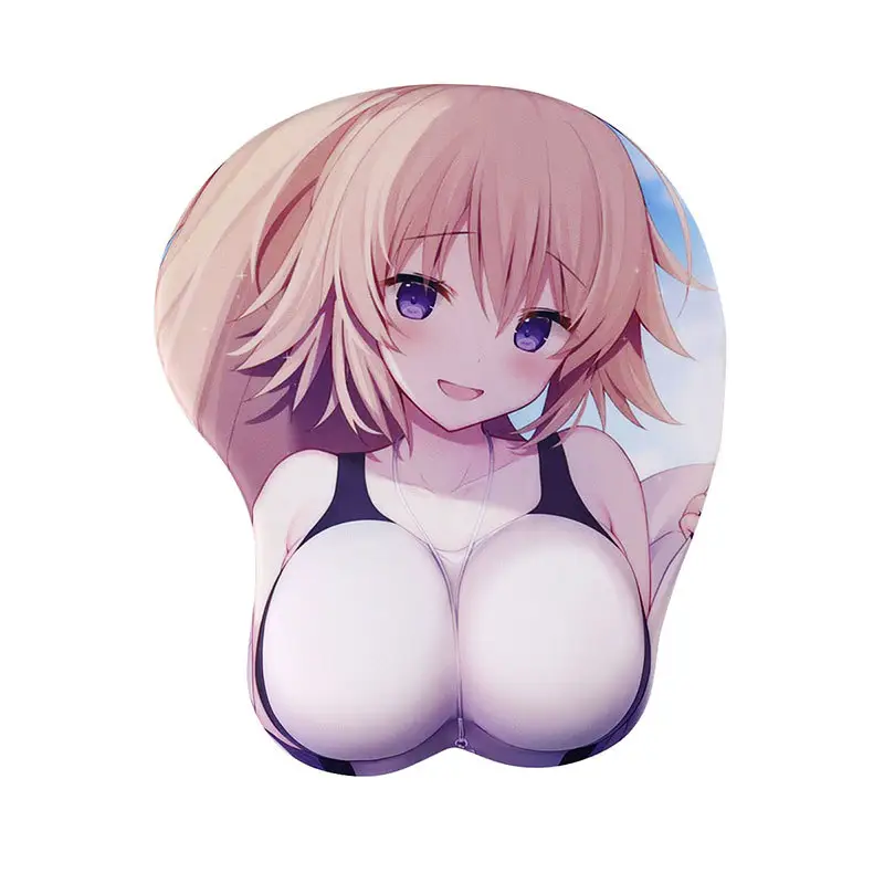 Masası özel baskılı göğüsler Mouse Pad karikatür seksi fotoğraf oyun halısı silika jel Anime bilek istirahat jel Anime kız Mouse Pad ile