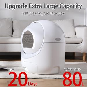 In the Trend 2024 New Automatic Smart APP Remote Control Self-cleaning Plastic <b>Cat</b> <b>Litter</b> Box Pet Toilet 65L - Product Image 2