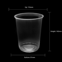 Deli — conteneur jetable 32oz, contenant en plastique transparent pour mur unique, sans bouclage
