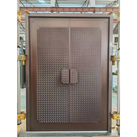 Puerta de Aluminio Fundido a Medida, Minimalista e Impermeable, para Exteriores Residenciales, Aluminio Anodizado, Cerradura Inteligente Contemporánea