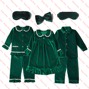 Ensemble de pyjamas pour enfants RTS blanc <span class=keywords><strong>velours</strong></span> dentelle pyjamas pour bébés filles pyjamas d'hiver pour enfants ensembles de pyjamas de luxe pour enfants - Product Image 3