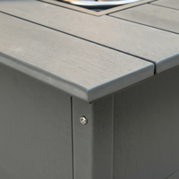 Table d'extérieur MEISEN sans formaldéhyde, sans soucis, en HDPE de qualité alimentaire, résistante au feu, durable, style moderne, rangement sécurisé pour l'extérieur