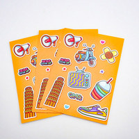 Pegatinas de vinilo impermeables personalizadas para equipaje infantil, etiquetas artísticas personalizadas para marcos de fotos, hoja de pegatinas troqueladas.