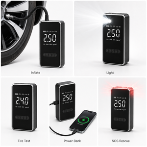 Inflador de Neumáticos Inalámbrico Multifunción, Bomba de Aire para Auto, Personalizable con Logotipo y Caja de Color, 90W de Alta Potencia, OEM/ODM - Product Image 2