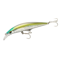 Leurre dur imprimé en acier pour pêche en mer, type Minnow coulant à longue portée, 30g/46g, pour la pêche au riz, la traîne avec hameçons, pour eau salée, Seabass, Brochet