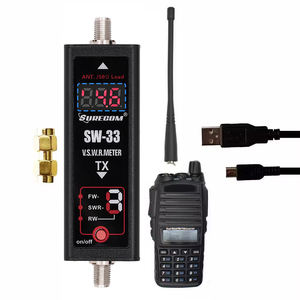 เครื่องวัดกำลังวิทยุและค่า SWR รุ่น Surecom SW-33 SW33 100W สำหรับคลื่นวิทยุ VHF UHF <span class=keywords><strong>125</strong></span>-525 MHz อุปกรณ์เสริมสำหรับวิทยุสื่อสารแบบมือถือ เครื่องวัดอัตราส่วนคลื่นยืน - Product Image 1