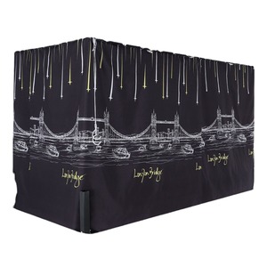 Printed Bed Curtain With Mosquito Net For Student Dormitory Upper Bunk Bed Single Size Hanging Blackout Canopy Rectangle Shape - Product Image 4
